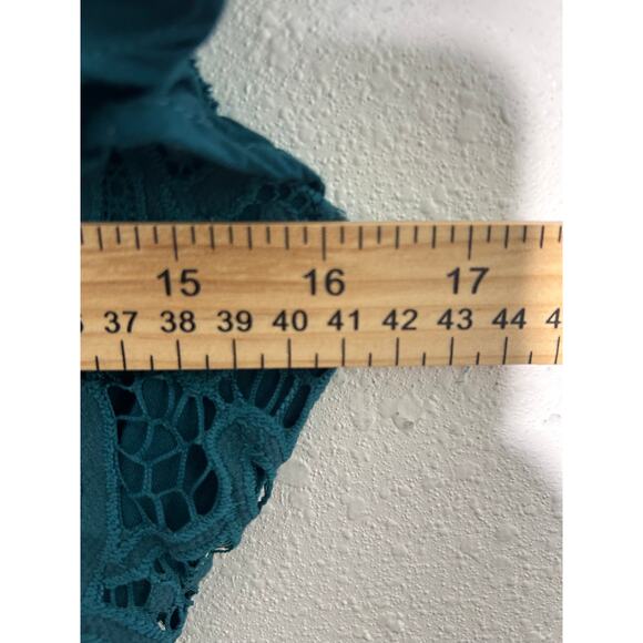 Maurice's Dark Teal Lace Bodice Skater Dress Size Small - Picture 4 of 5